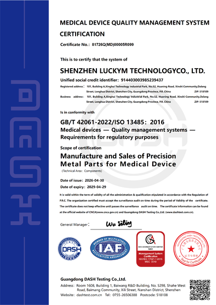 Çin Shenzhen Luckym Technology Co., Ltd. Sertifikalar